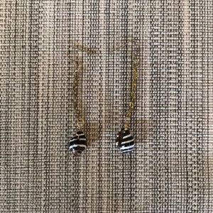 Shell dangle earrings. Gold plated hooks.